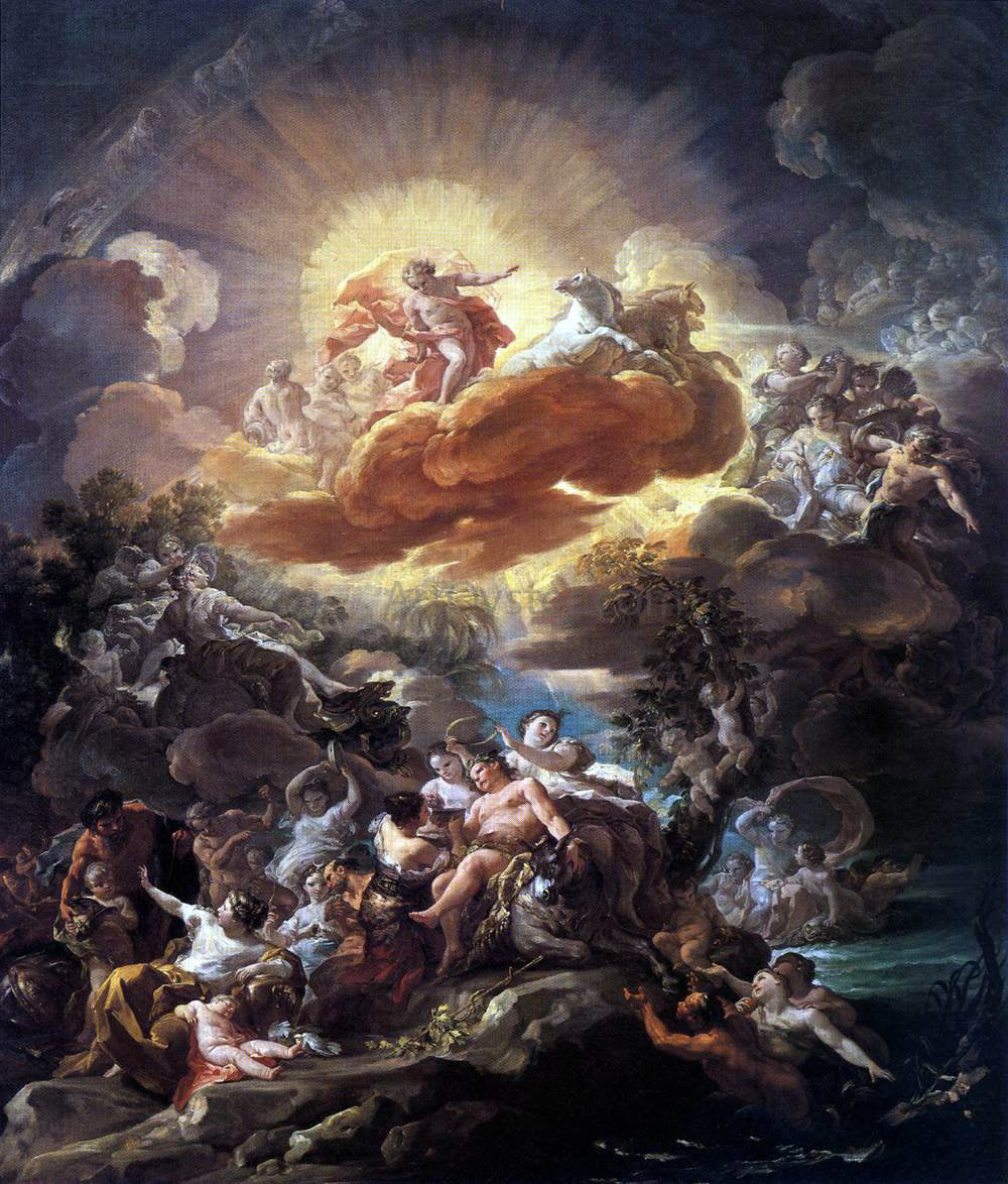 Corrado Giaquinto The Birth of the Sun and the Triumph of Bacchus - Hand Painted Oil Painting