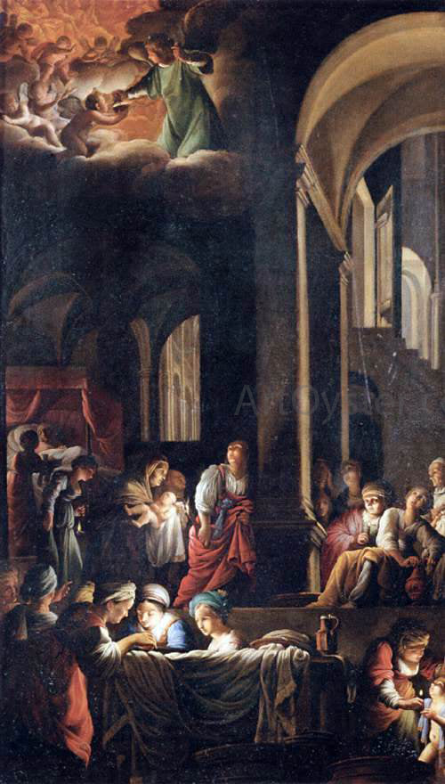  Carlo Saraceni The Birth of the Virgin - Hand Painted Oil Painting