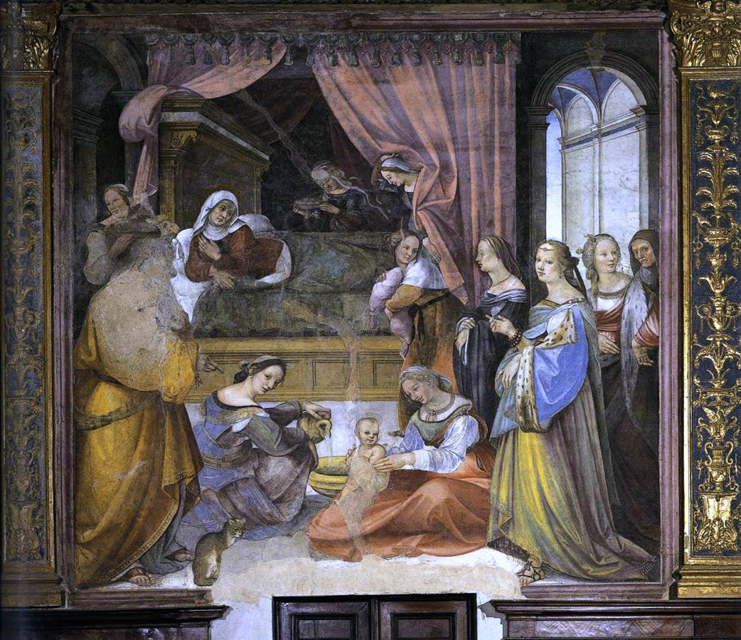 Girolamo Del Pacchia The Birth of the Virgin - Hand Painted Oil Painting