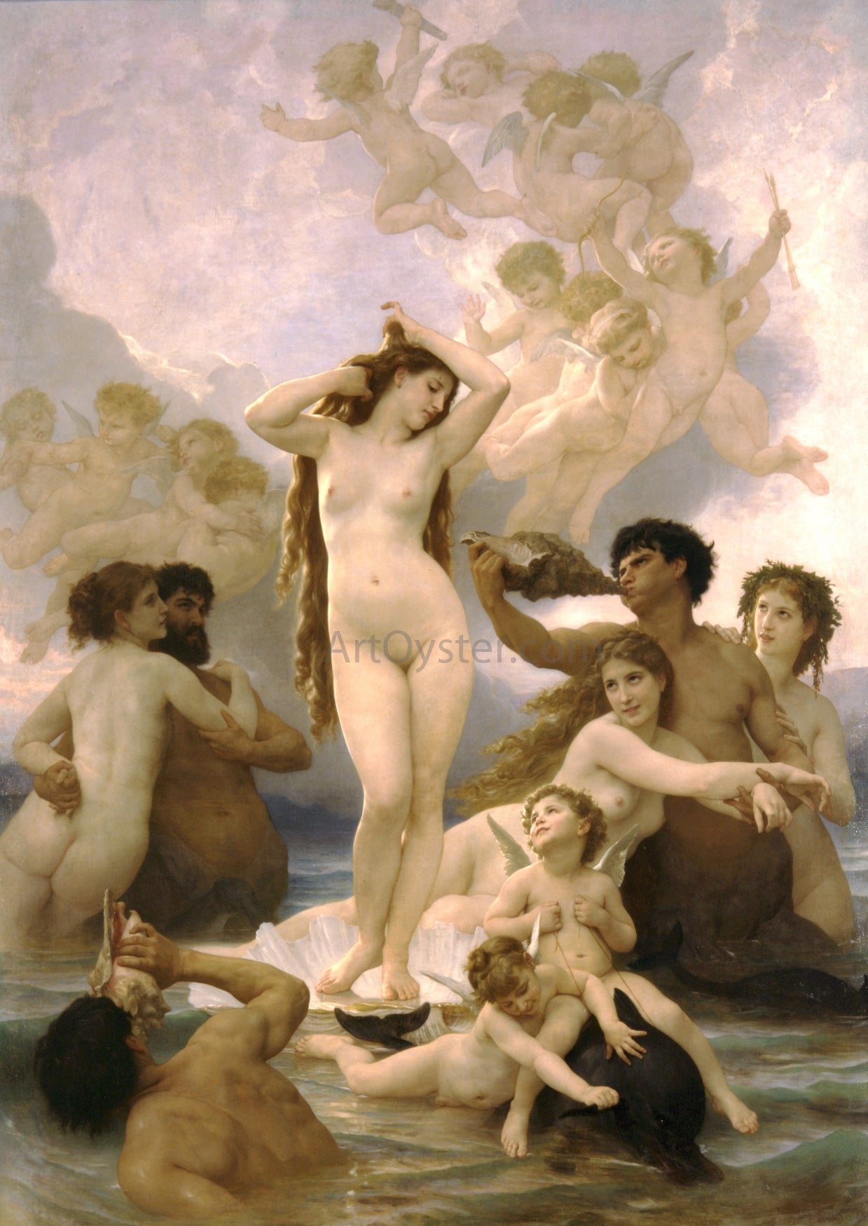  William Adolphe Bouguereau The Birth of Venus - Hand Painted Oil Painting