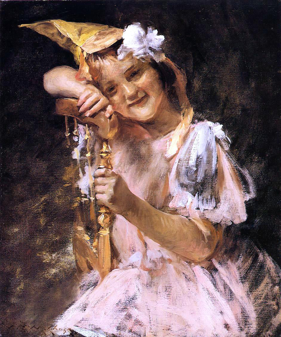 William Merritt Chase The Birthday Party (also known as Helen Velasquez Chase) - Hand Painted Oil Painting