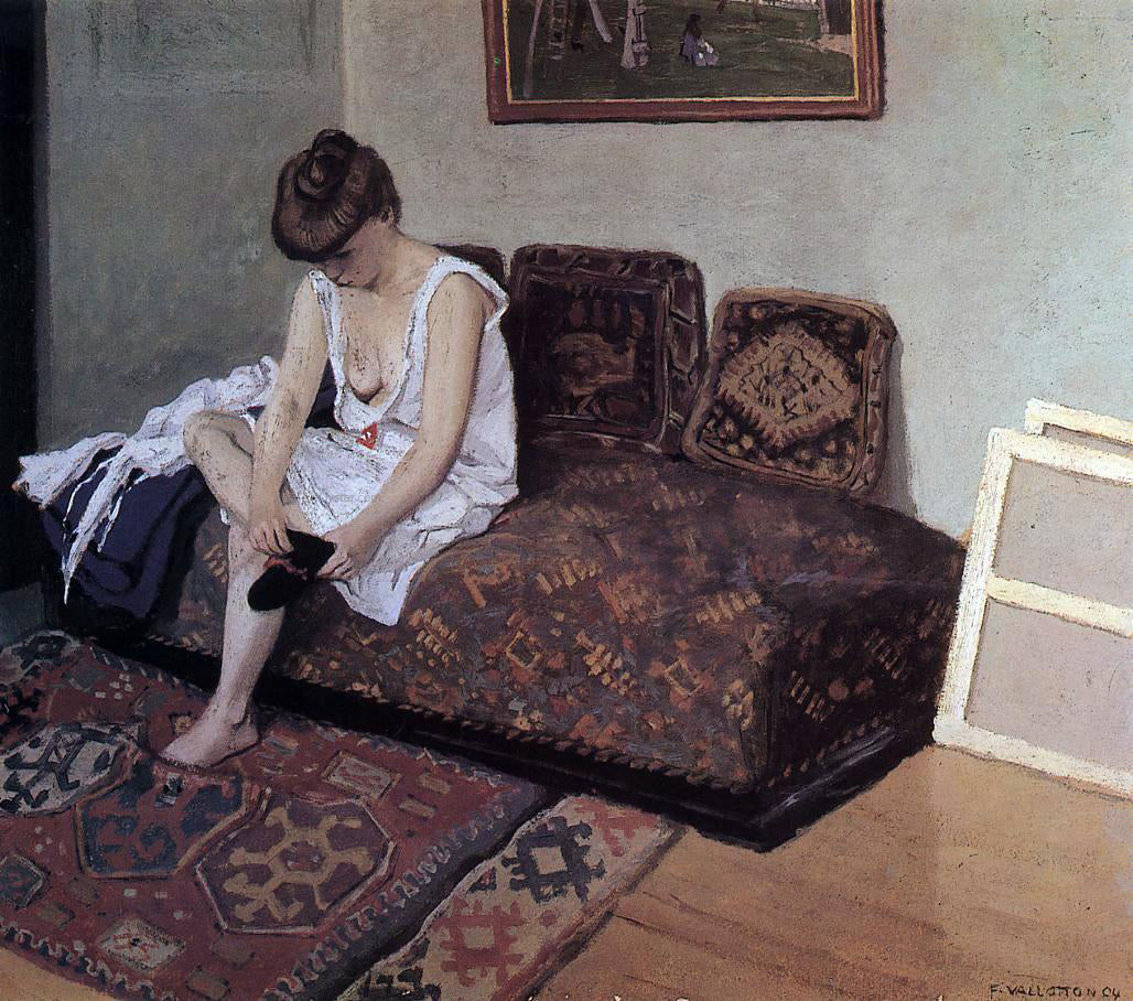 Felix Vallotton The Black Stocking - Hand Painted Oil Painting
