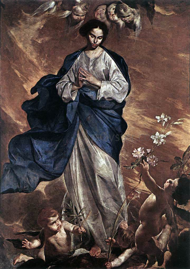 Bernardo Cavallino The Blessed Virgin - Hand Painted Oil Painting