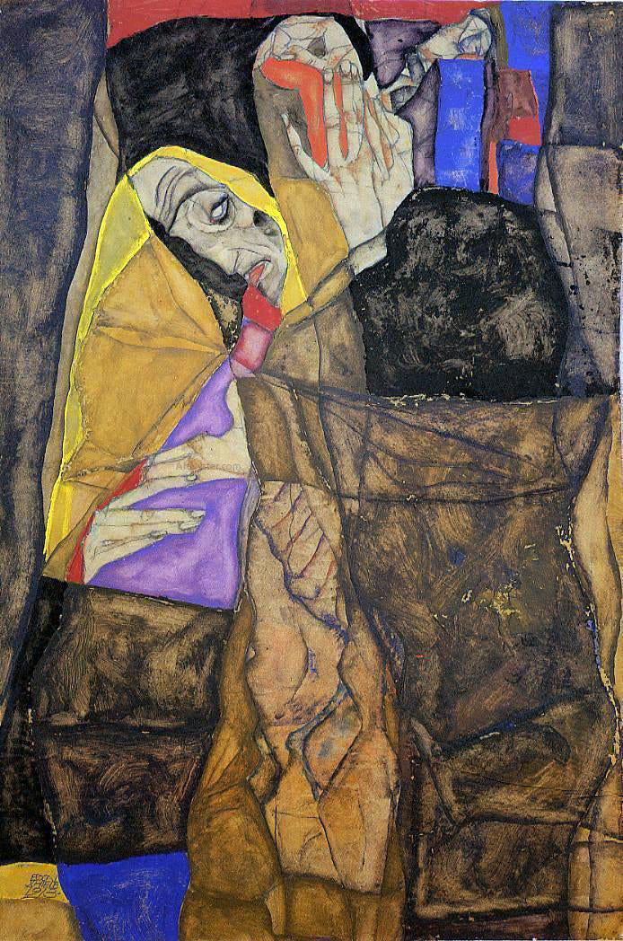 Egon Schiele The Blind, I - Hand Painted Oil Painting