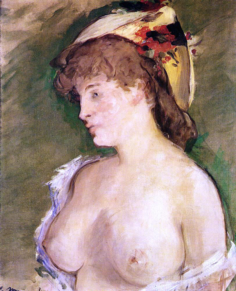 Edouard Manet The Blond with Bare Breasts - Hand Painted Oil Painting