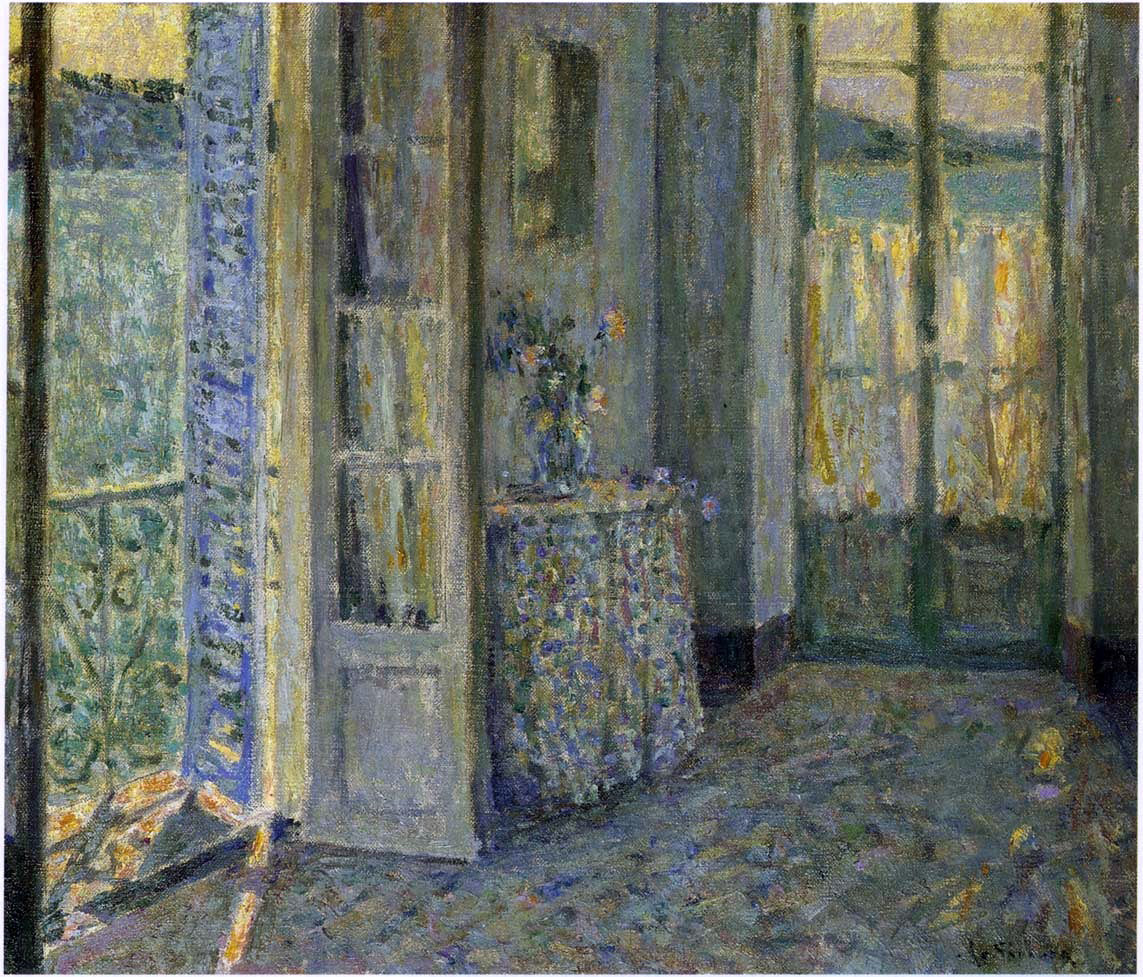 Henri Le Sidaner The Blue Chamber - Hand Painted Oil Painting