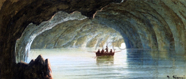 Girolamo Gianni The Blue Grotto, Capri - Hand Painted Oil Painting