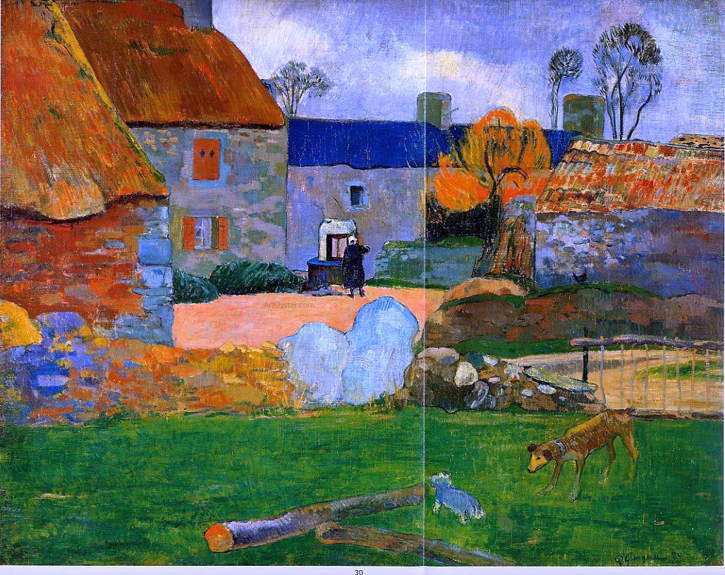  Paul Gauguin The Blue Roof - Hand Painted Oil Painting