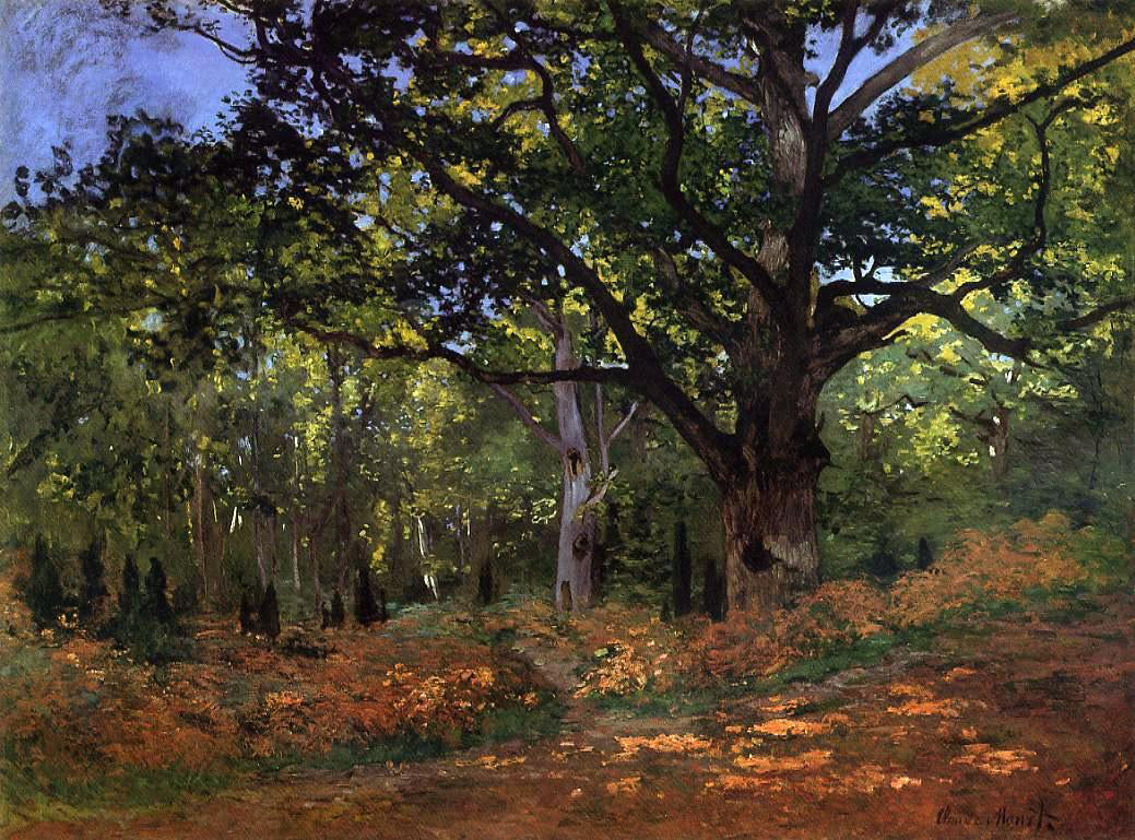 Claude Oscar Monet The Bodmer Oak, Fontainebleau - Hand Painted Oil Painting