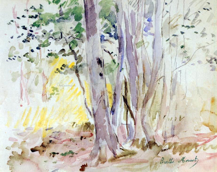 Berthe Morisot The Bois de Boulogne - Hand Painted Oil Painting