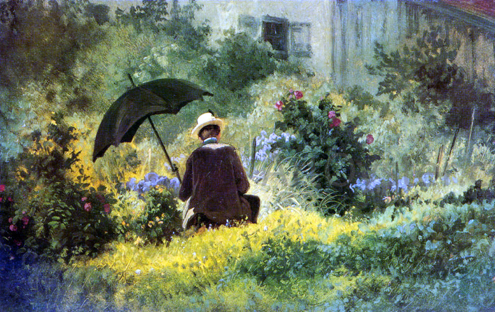 Carl Spitzweg The Botanist - Hand Painted Oil Painting
