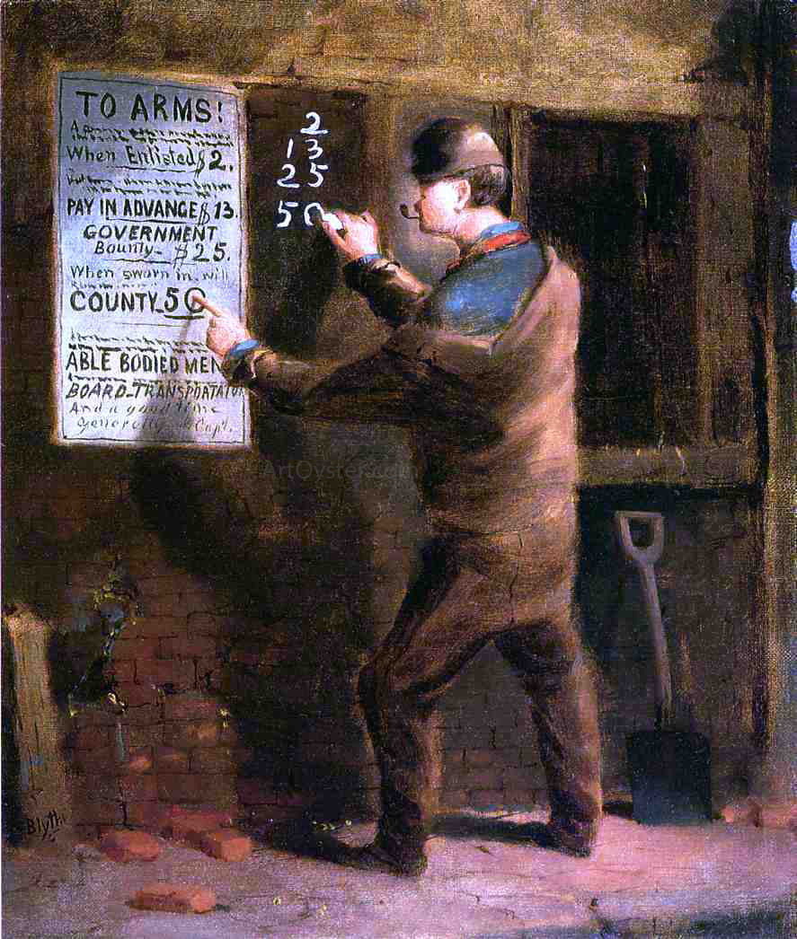 David Gilmore Blythe The Bounty Hunter - Hand Painted Oil Painting