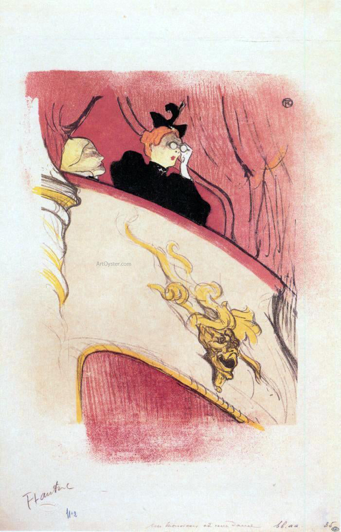 Henri De Toulouse-Lautrec The Box with the Guilded Mask - Hand Painted Oil Painting