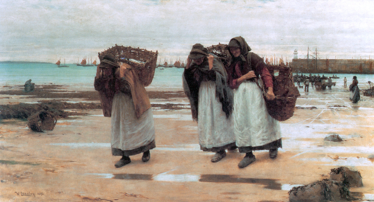 Walter Langley The Breadwinners - Hand Painted Oil Painting