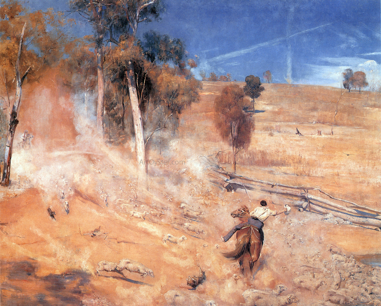 Tom Roberts The Break Away - Hand Painted Oil Painting