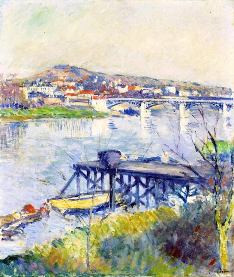 Gustave Caillebotte The Bridge at Argenteuil - Hand Painted Oil Painting
