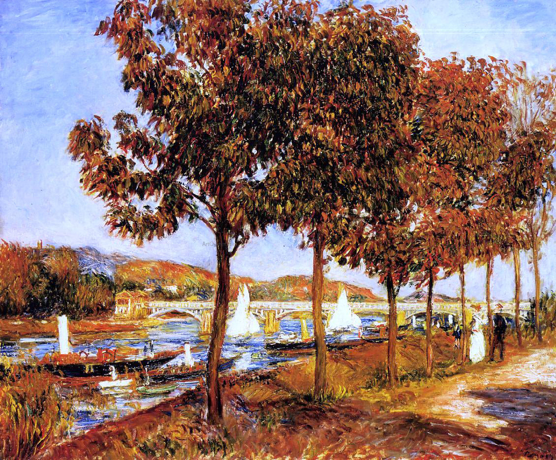 Pierre Auguste Renoir The Bridge at Argenteuil in Autumn - Hand Painted Oil Painting