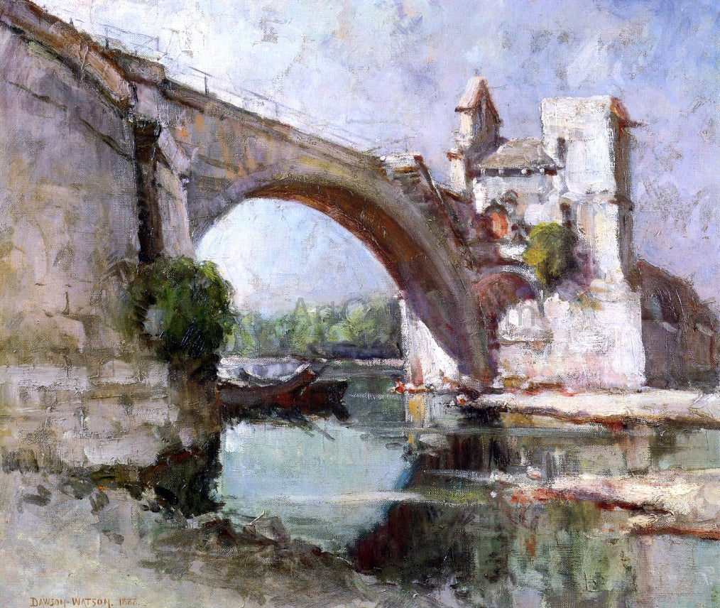 Dawson Dawson-Watson A Bridge at Avignon - Hand Painted Oil Painting