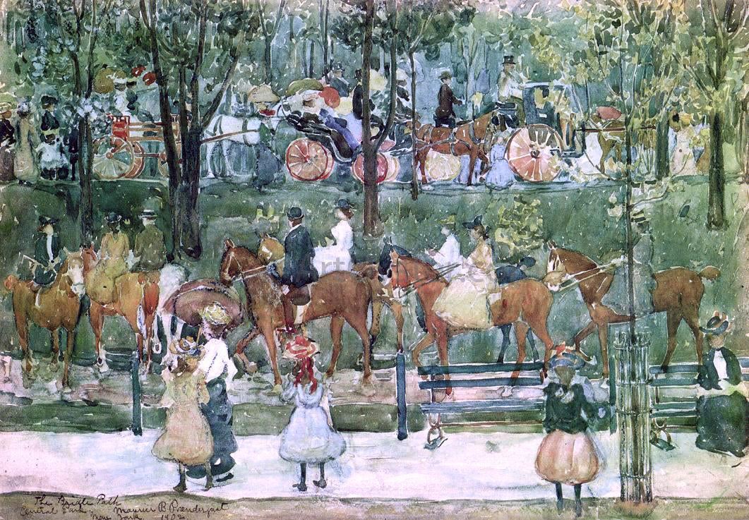 Maurice Prendergast The Bridle Path, Central Park - Hand Painted Oil Painting