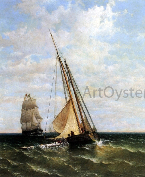 George Curtis The Broken Mast - Hand Painted Oil Painting