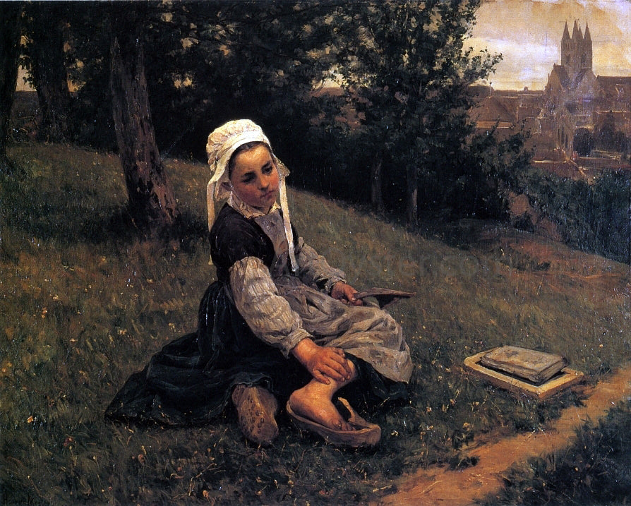 Henry Mosler The Broken Sabot - Hand Painted Oil Painting