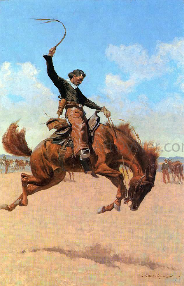  Frederic Remington The Bronco Buster - Hand Painted Oil Painting