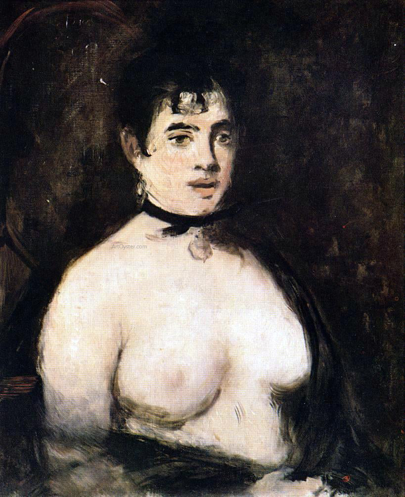 Edouard Manet The Brunette with Bare Breasts - Hand Painted Oil Painting