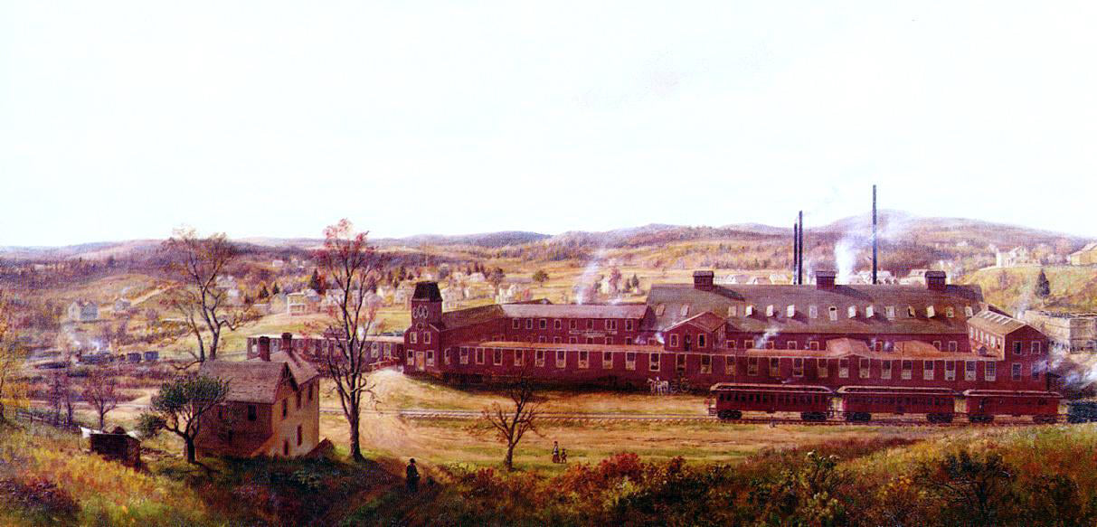 Edward Lamson Henry The Butler Hard Rubber Factory - Hand Painted Oil Painting