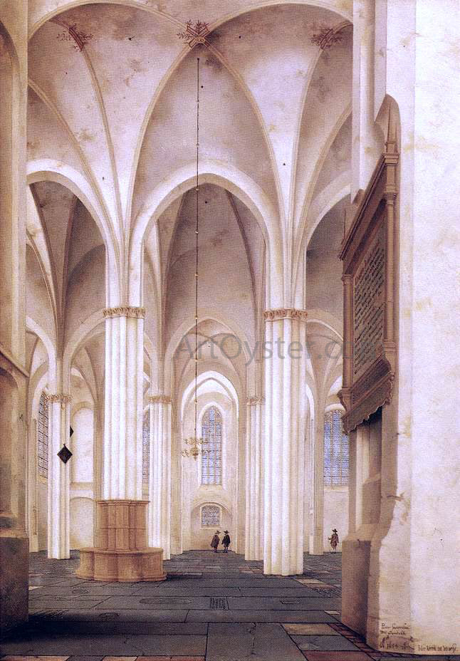  Pieter Jansz Saenredam The Buurkerk at Utrecht - Hand Painted Oil Painting