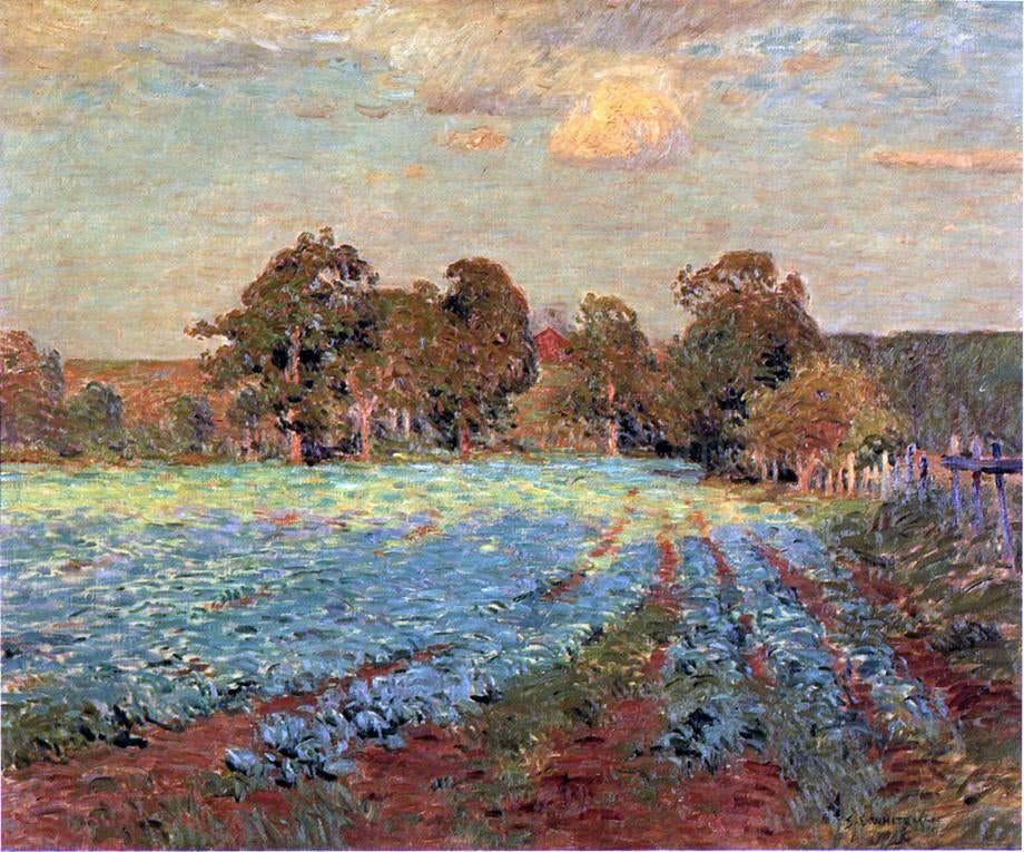 Samuel Edwin Whiteman The Cabbage Patch - Hand Painted Oil Painting