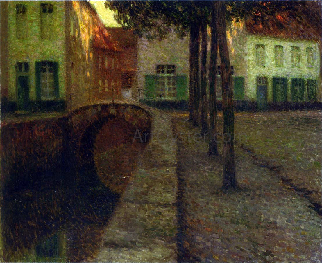 Henri Le Sidaner The Canal - Hand Painted Oil Painting