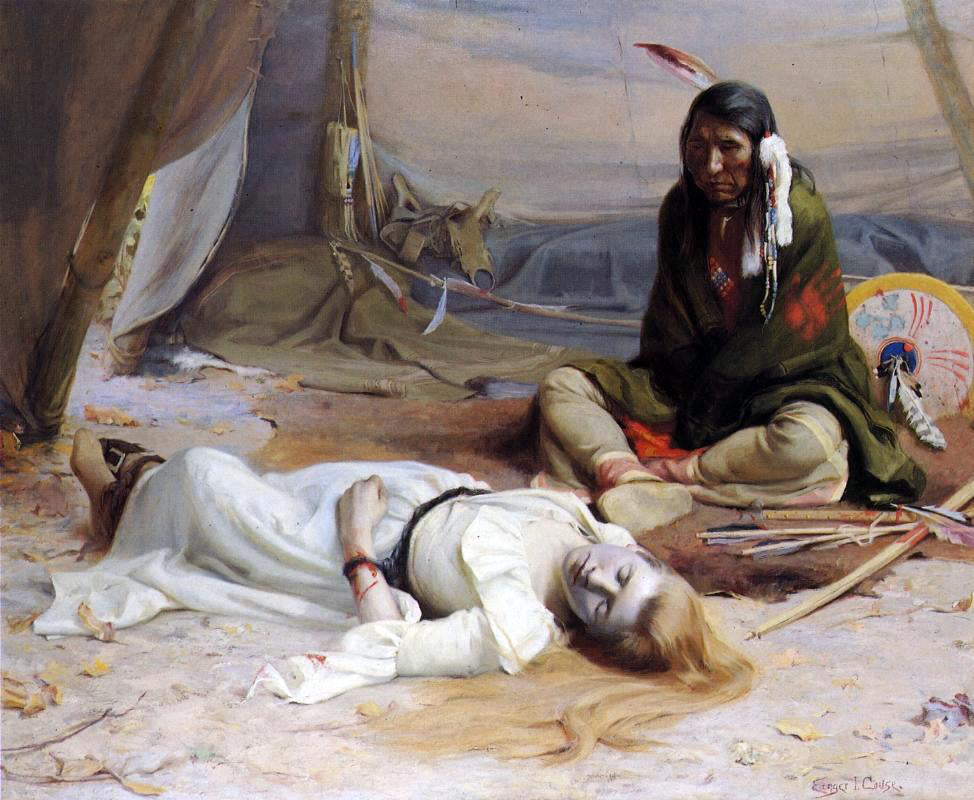 E Irving Couse The Captive - Hand Painted Oil Painting