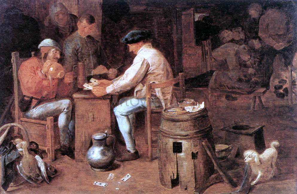 Adriaen Brouwer The Card Players - Hand Painted Oil Painting