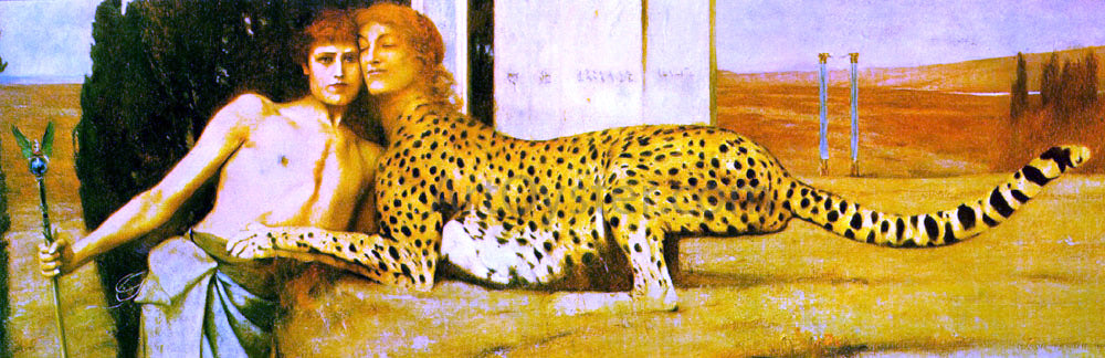 Fernand Khnopff The Caress - Hand Painted Oil Painting