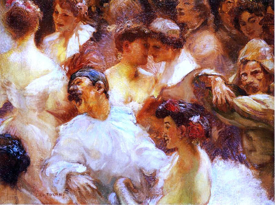Gaston La Touche A Carnival - Hand Painted Oil Painting