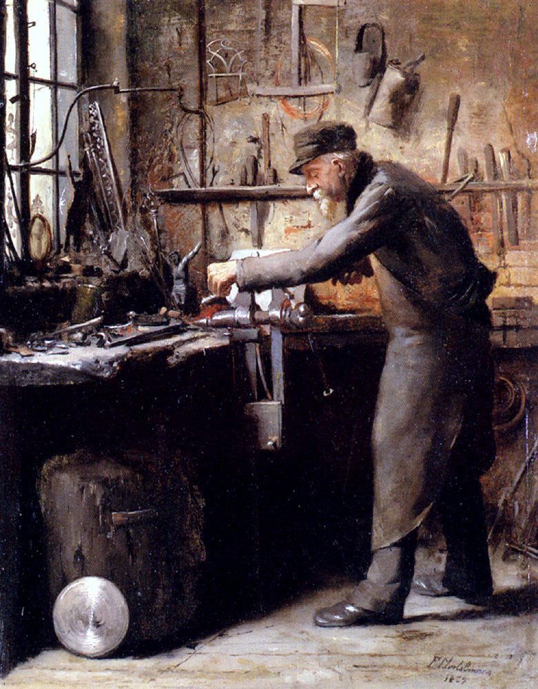 Frans Mortelmans The Carpenter - Hand Painted Oil Painting