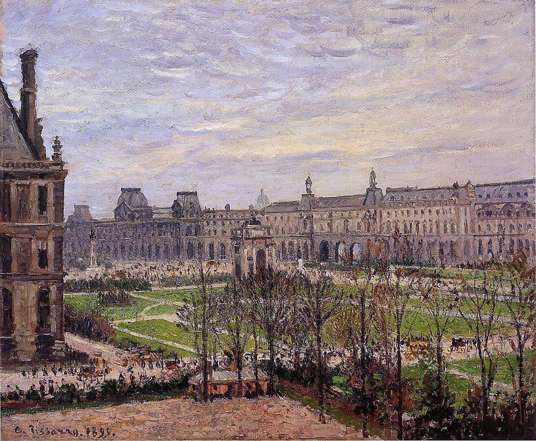 Camille Pissarro The Carrousel: Grey Weather - Hand Painted Oil Painting