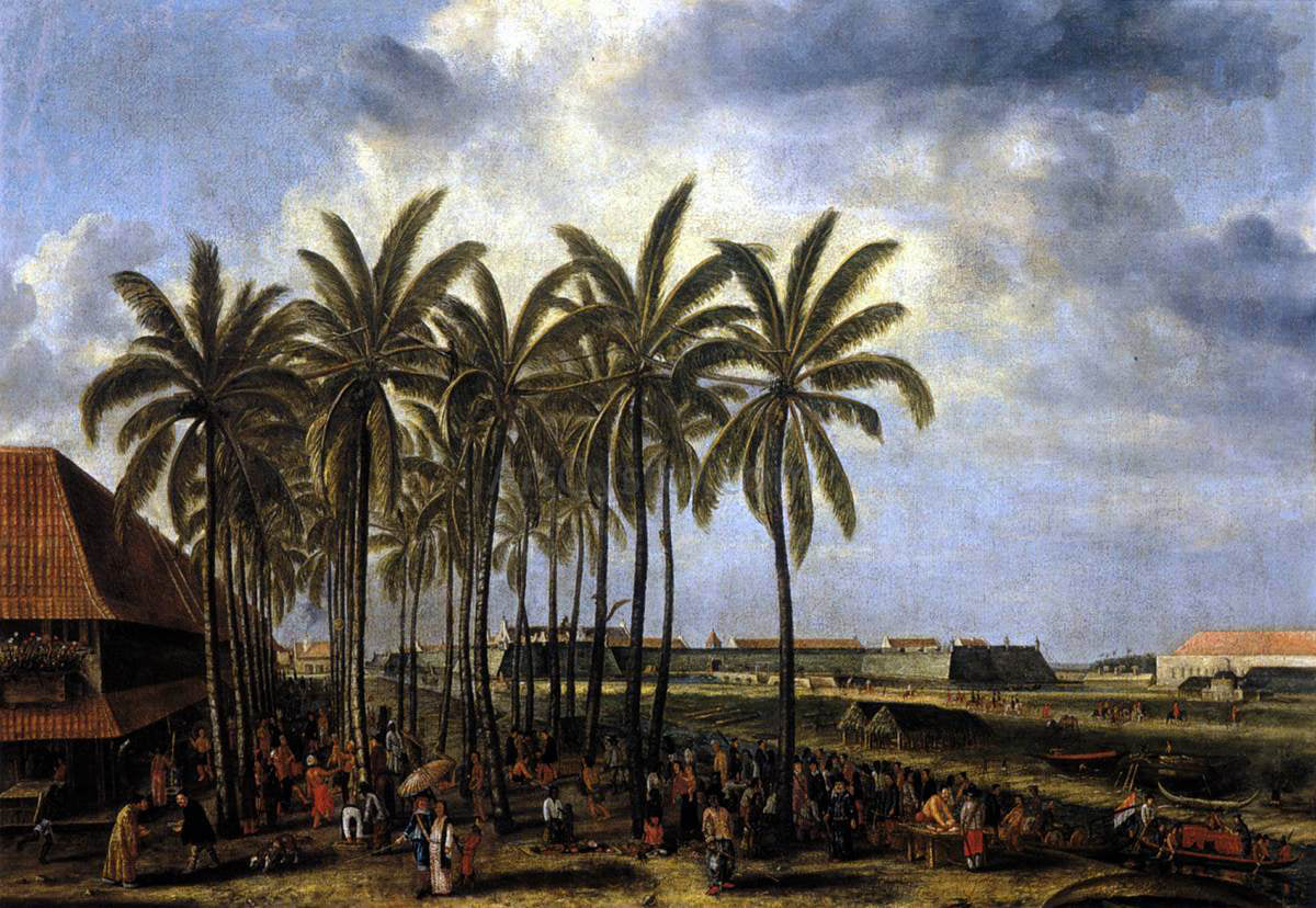 Andries Beeckman The Castle of Batavia, Seen from Kali Besar West - Hand Painted Oil Painting