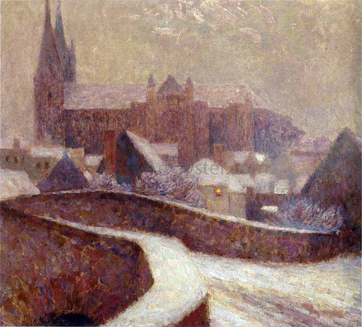 Henri Le Sidaner The Cathedral at Chartres - Hand Painted Oil Painting