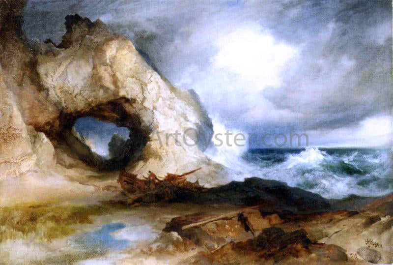  Thomas Moran The Cavern, California Coast (also known as Sinbad Wrecked) - Hand Painted Oil Painting
