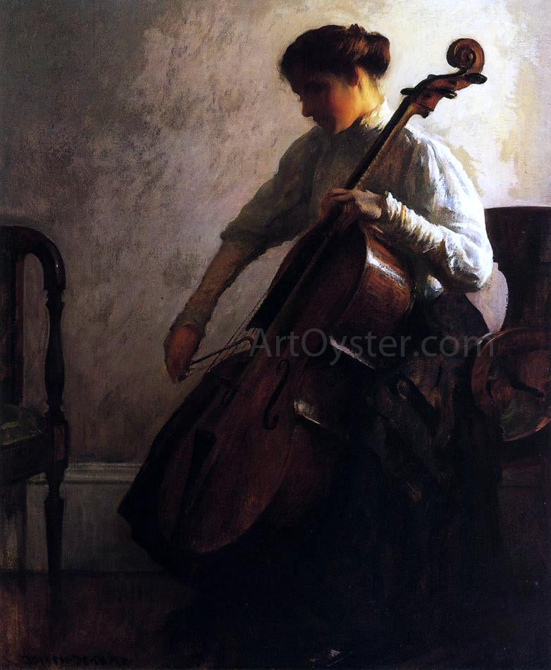 Joseph DeCamp The Cellist - Hand Painted Oil Painting