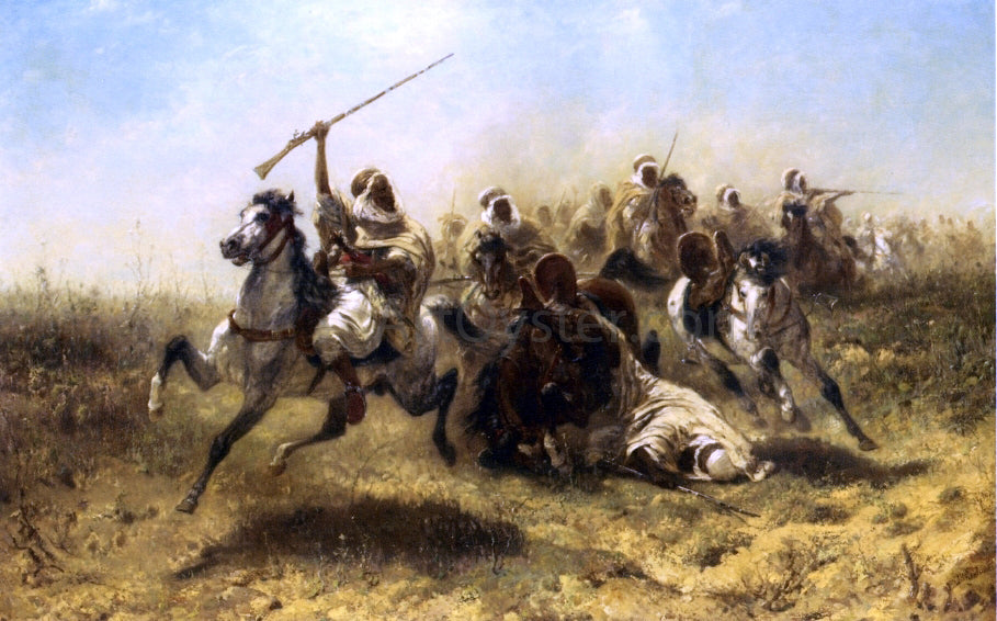 Adolf Schreyer The Charge - Hand Painted Oil Painting