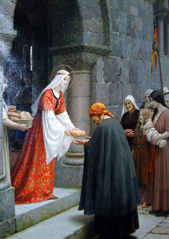  Edmund Blair Leighton The Charity of St. Elizabeth of Hungary - Hand Painted Oil Painting