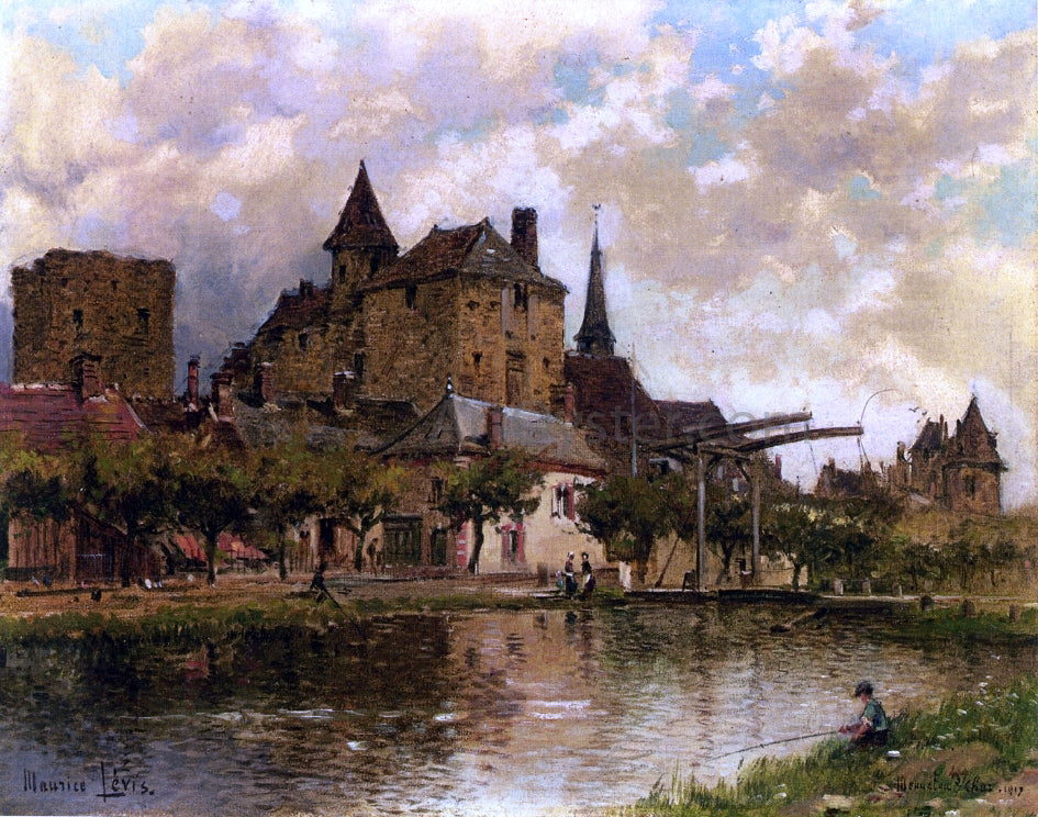  Maurice Levis The Chateau at Mennetou-sur-Cher - Hand Painted Oil Painting