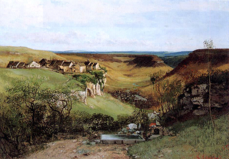 Gustave Courbet The Chateau d'Ornans - Hand Painted Oil Painting