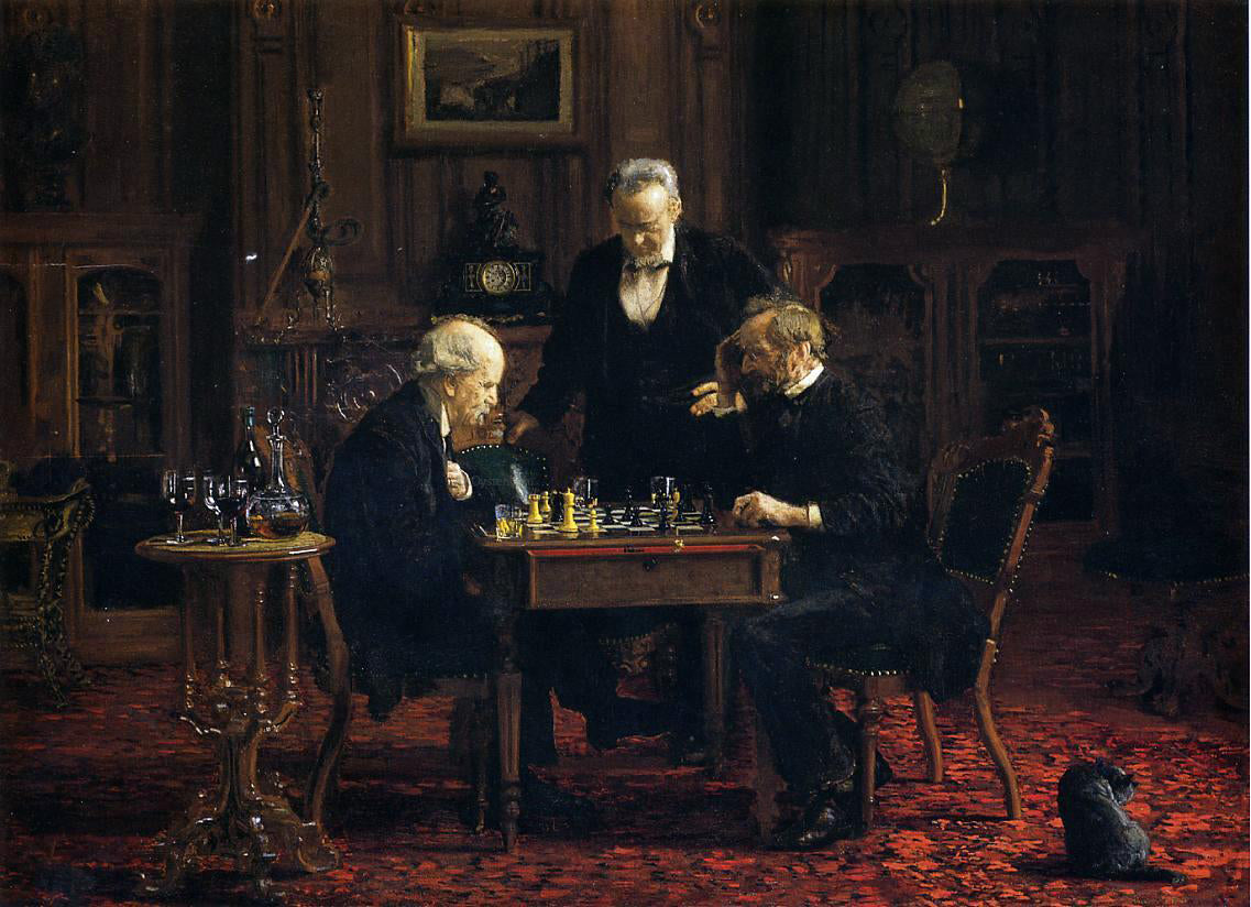 Thomas Eakins The Chess Player - Hand Painted Oil Painting