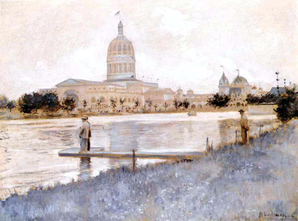 John Twachtman The Chicago World's Fair, Illinois Building - Hand Painted Oil Painting
