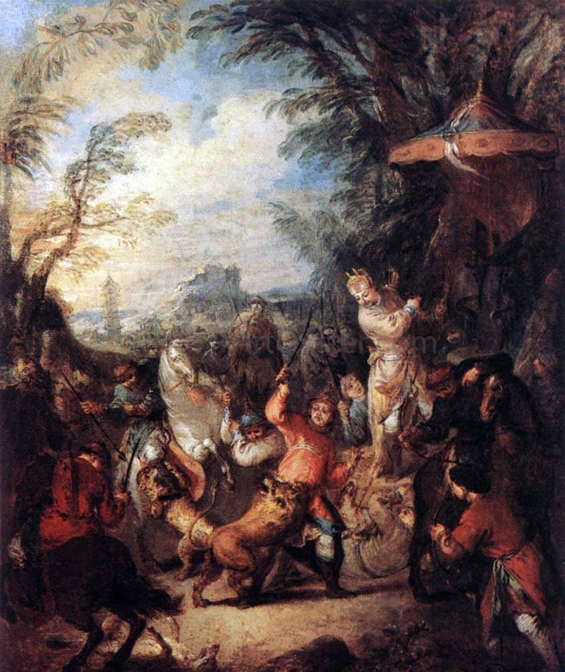 Jean Joseph Pater The Chinese Hunt - Hand Painted Oil Painting
