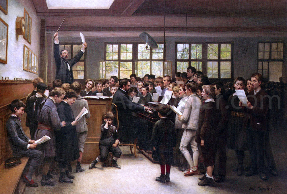  Auguste Joseph Trupheme The Choir Lesson - Hand Painted Oil Painting