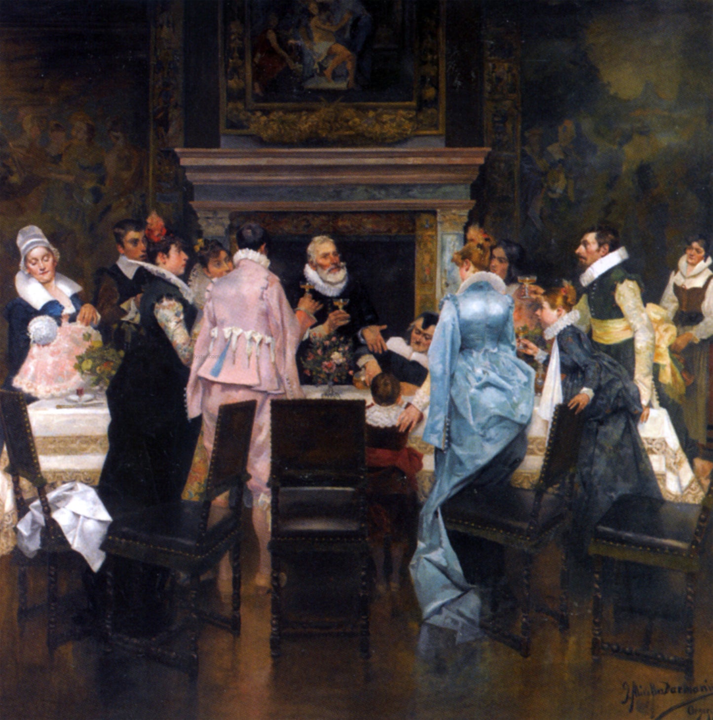 Jose Miralles Darmanin The Christening - Hand Painted Oil Painting